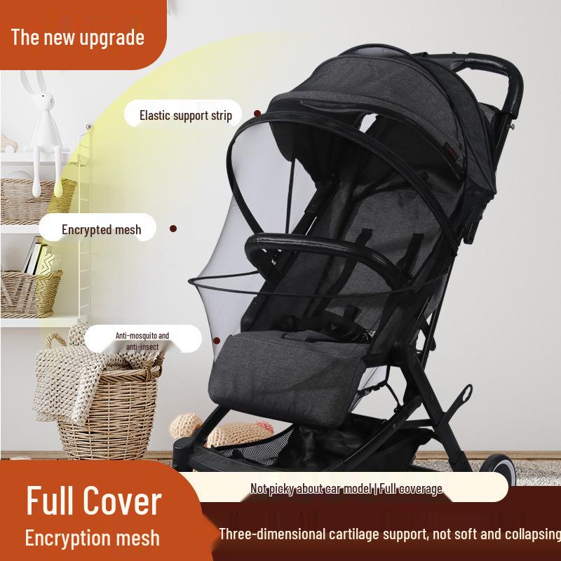 Baby Stroller Anti-Mosquito Net with Enlarged Dense Mesh and High View Upgrade