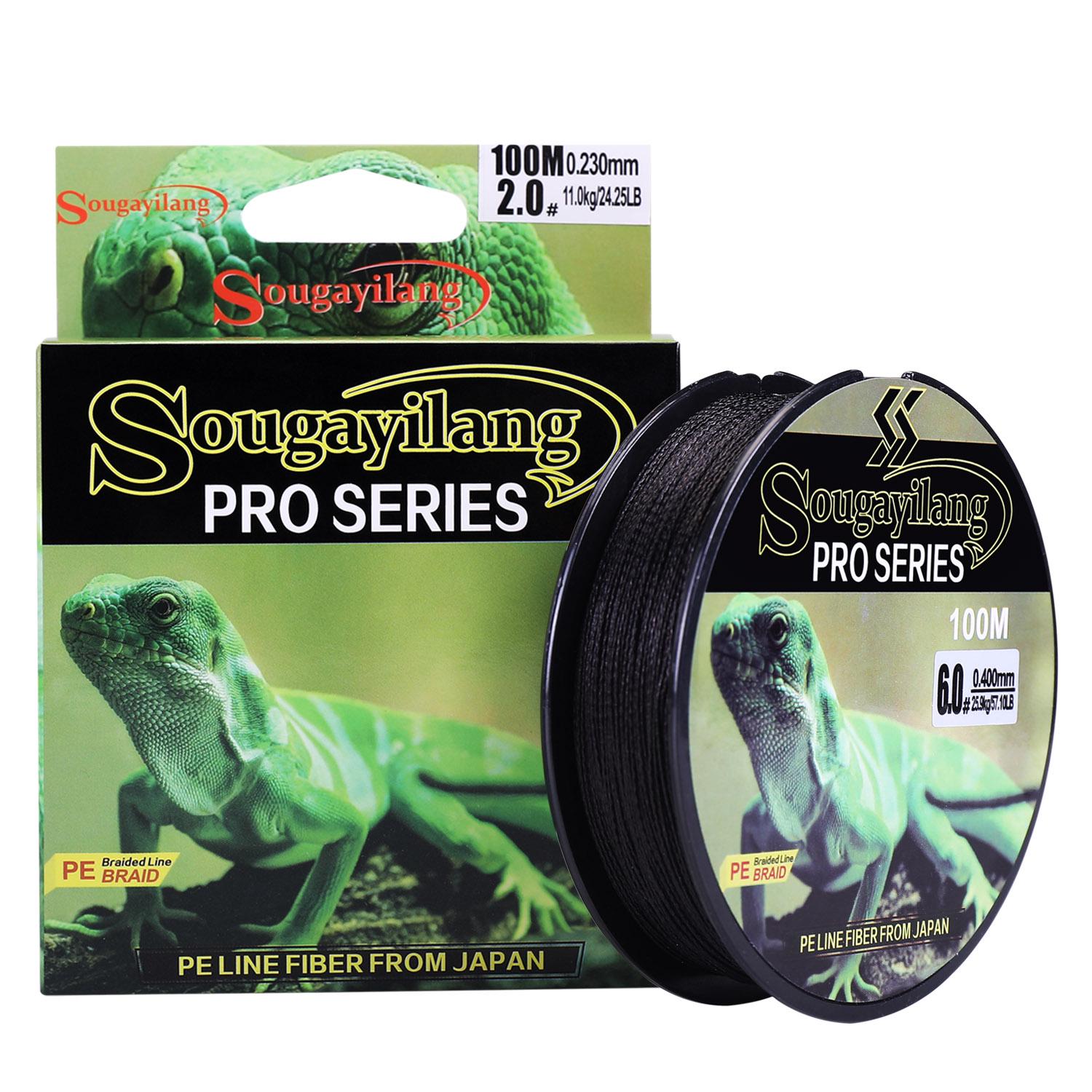 

100M брендовая мультифиламентная леска, плетеная из 100% полиэтилена, рыболовные снасти от 12,12 до 57,1 фунтов, 100 м 0.6