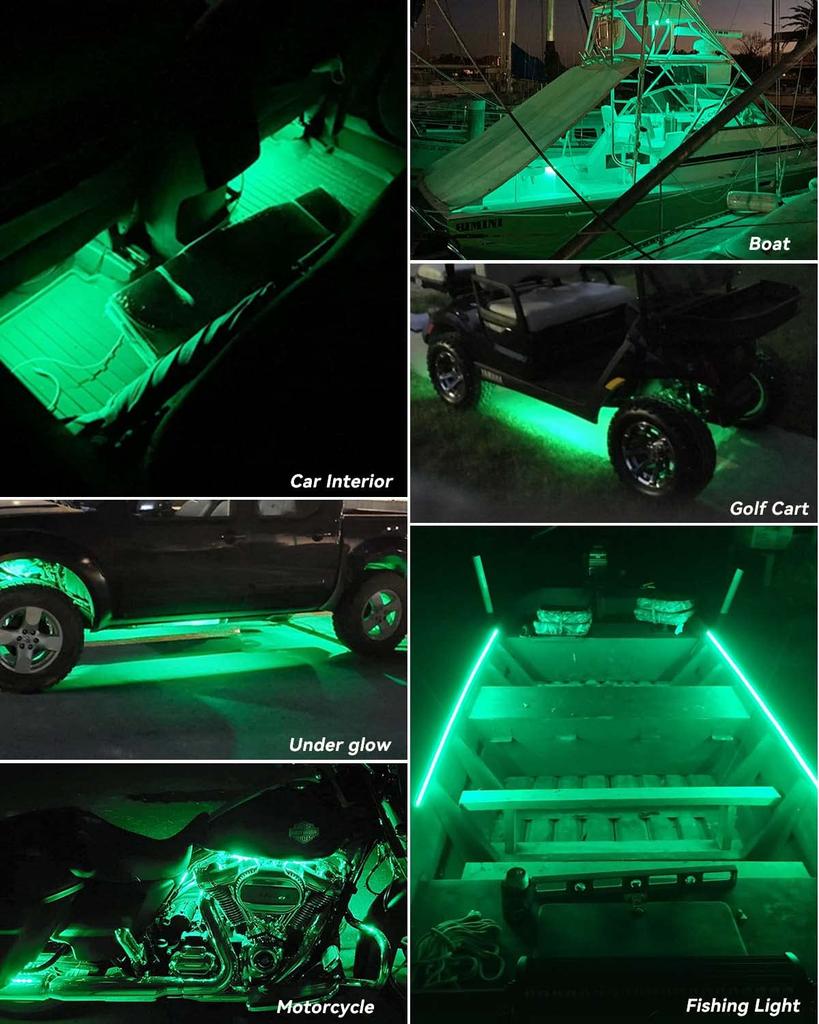 Can be connected to LED tape lights for inside the foot golf LED tape lights for high 4 pieces car, 60CM, footlights, lighting, motorcycle,