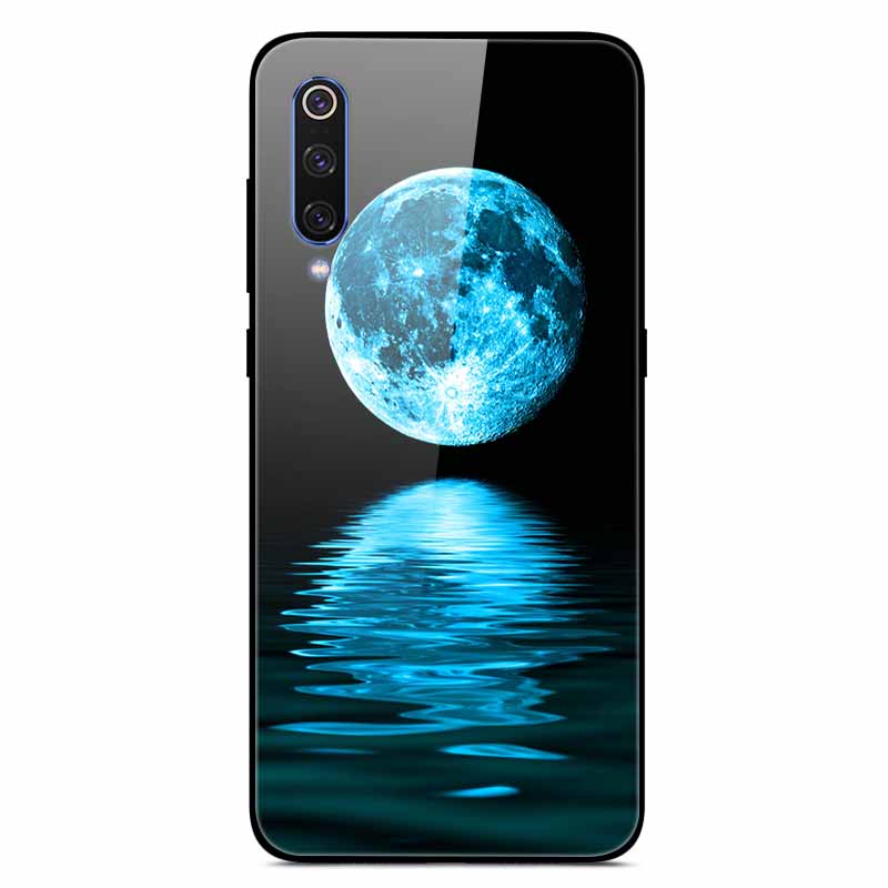For Xiaomi Mi A3 Cases Luxury Tempered Glass Space Phone Covers for Xiaomi MI 9 Lite Case 9lite MiA3 Hard Back Shell Protective