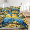 3pcs Parrot Floral Bedding Cover Set, Fashion Classic Popular Print Bedding Set, Soft Comfortable, All - Season Use, For Bedroom, Guest Room097