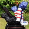 Golf Head Cover Driver Cover Fairway Wood Cover Utility Cover Golf Club Head Cover PU Leather Golf Wood Cover Golf Club Set Head Cover with Number Tag