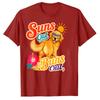Summer Golden Retriever Dog Graphic T Shirt Suns Out Buns Out Funny Beach Tee Tropical Hibiscus Sun Print Crew Neck Oversized