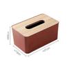 Desktop Tissue Box Rectangular Plastic Tissue   Box Cover with Wooden Lid for Home