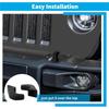 2Pcs Tow Hook Cover Protector Sleeve for Jeep Wrangler JK JL JT 07-23 Front Bumper Buffer Block