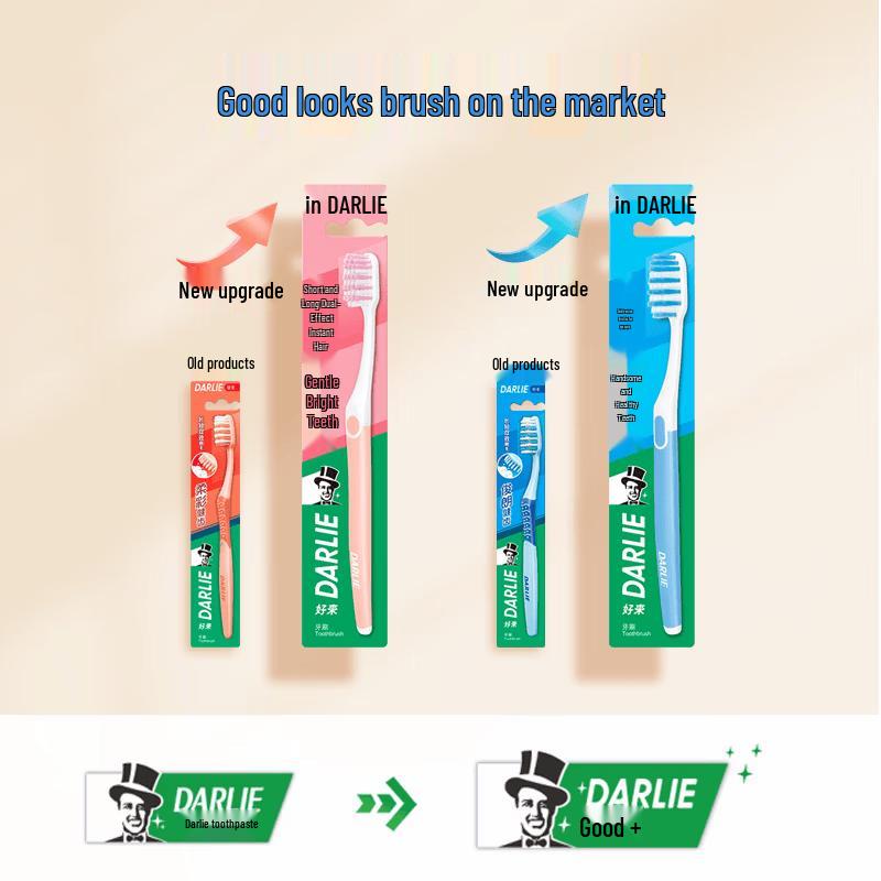 Darlie Soft Color & Handsome Toothbrushes - Medium & Soft Bristles (3-Pack)