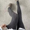 New Jacquard Pattern Knitted Tights High Waist Skinny Slimming Pantyhose Elastic Stockings Autumn Winter