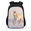 Horse Double-layer Backpack Animal Horse 3D Printed Large Capacity Student New Handsome Casual Backpack