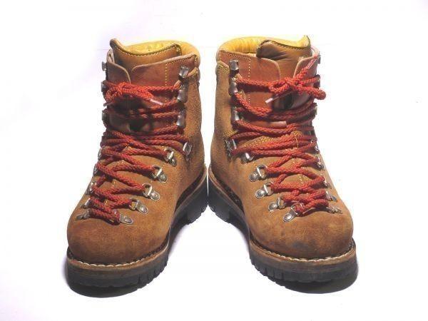 80s? Italy Vintage MEINDL Leather Trekking Shoes Vibram Sole Brown 37 / 23.0-23.5(USED)