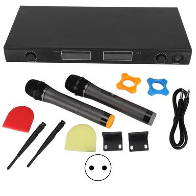 U‑838 UHF Dual Wireless Microphone System Professional Microphone Tuner for Home Theaters