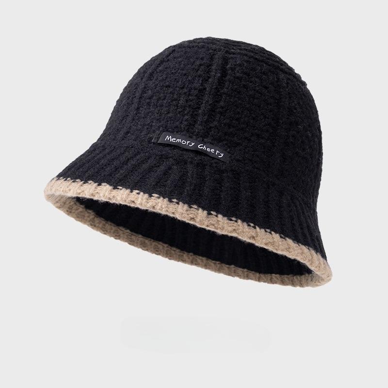 Autumn and Winter Fashion Thickened for Keep Warmth Knitted Mao Line Hat Women Big Head Circumference Ear Protection Fisherman Hat