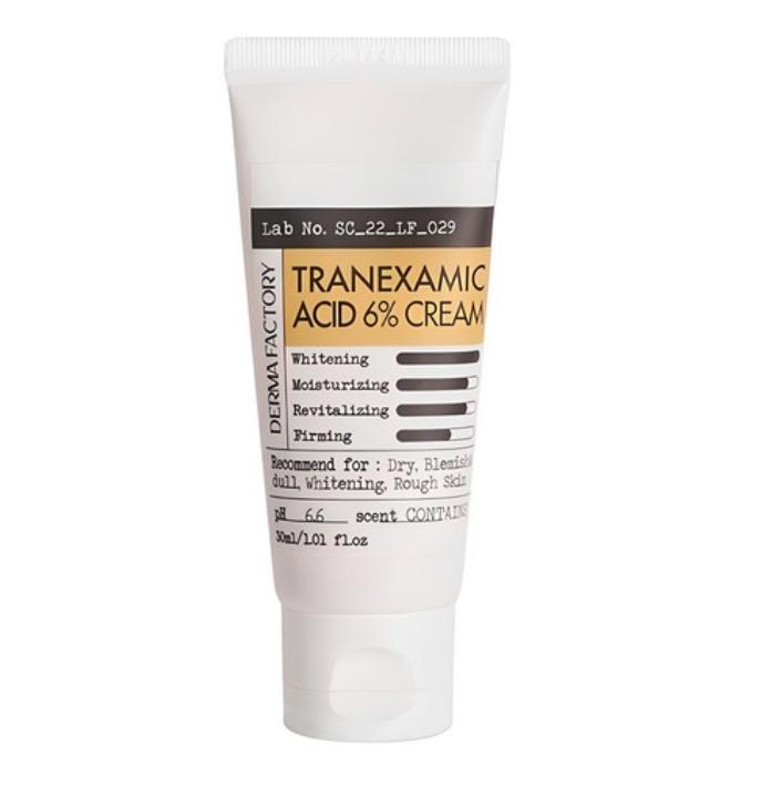 La Crème à l'Acide Tranéxamique 6% de The Derma Factory 30ml – Soin Anti-Taches & Éclaircissant