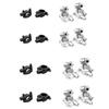 2Pcs 7/8" Handlebar Rearview Mount Holder Adapter 8mm/10mm Thread Motorcycle Handlebar Mount Holder Clamp