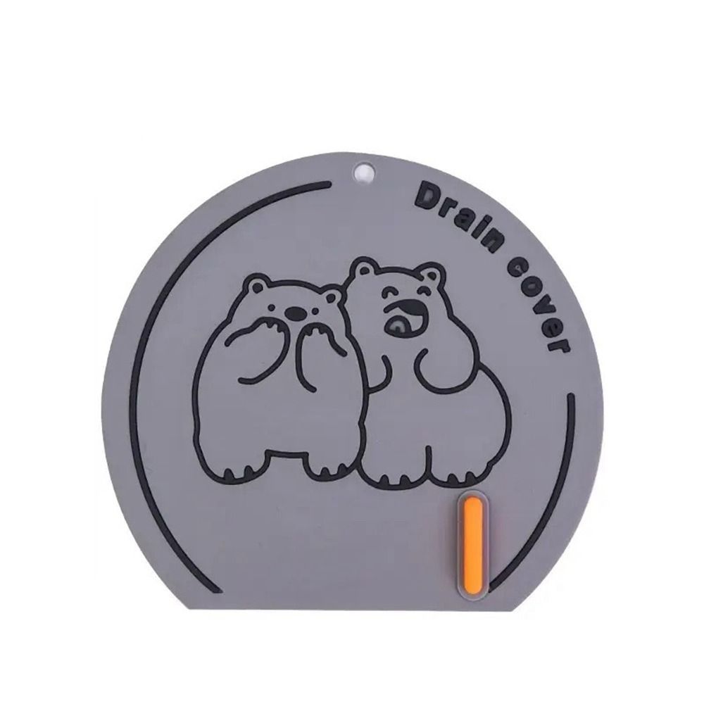 Polar bear Sink Drain Cover PVC Sink Strainer Multifunction Floor Drain Cover  Bathroom