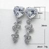 BELLA BOX Aesthetic Love Dangle Earrings For Women With Heart Cubic Zirconia Crystal Earrings Romantic Wedding Trend Lady's Jewelry