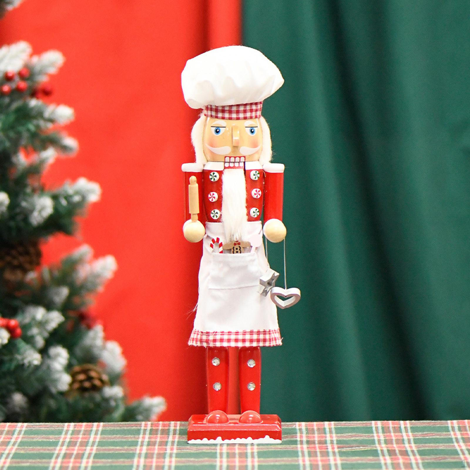 

Christmas Nutcracker Figurine Chef 38cm Traditional Statue Decorations for