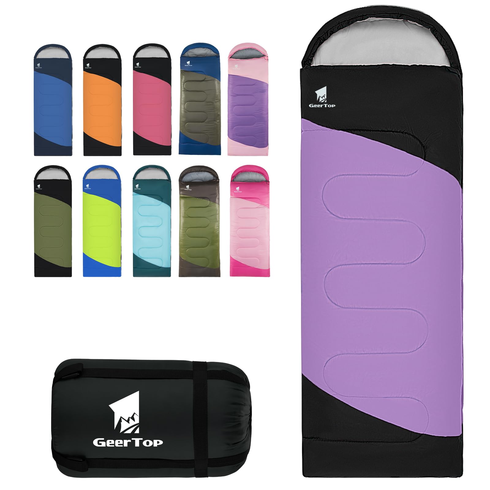 

Geer Top Sleeping Heat Cold Surface Water Envelope Mountain Sleeping in the Disaster For 3 Storage Bag Purple Bag, Компактный, Легкий,