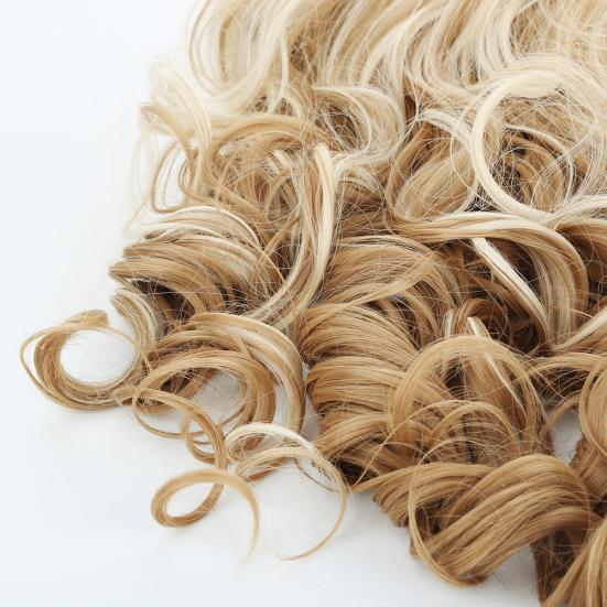 Peluca Larga Ondulada Rubio Mezclado para Mujer Cabello Natural Sexy Rizado Pelucas de Cosplay