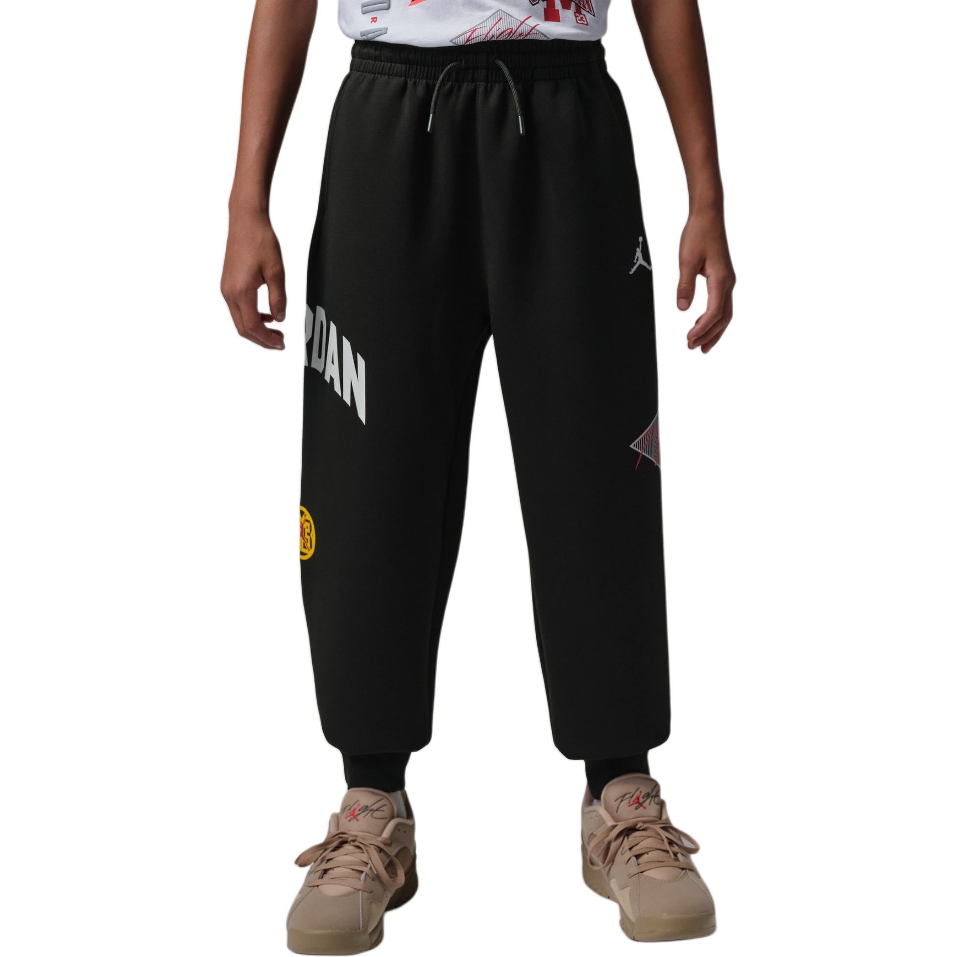 

Jordan Kids Knit Sports Pants Dynasty Interlock Cuffed Casual Drawstring Kids pants IU5389-010 XL