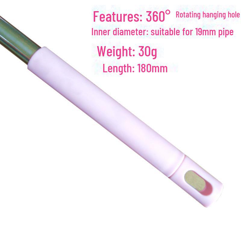 Broom Handle & Dustpan Set: 19" Extension, 16" Plastic Dustpan, 22mm Thick Hanging Mop/Broom Pole Accessories.