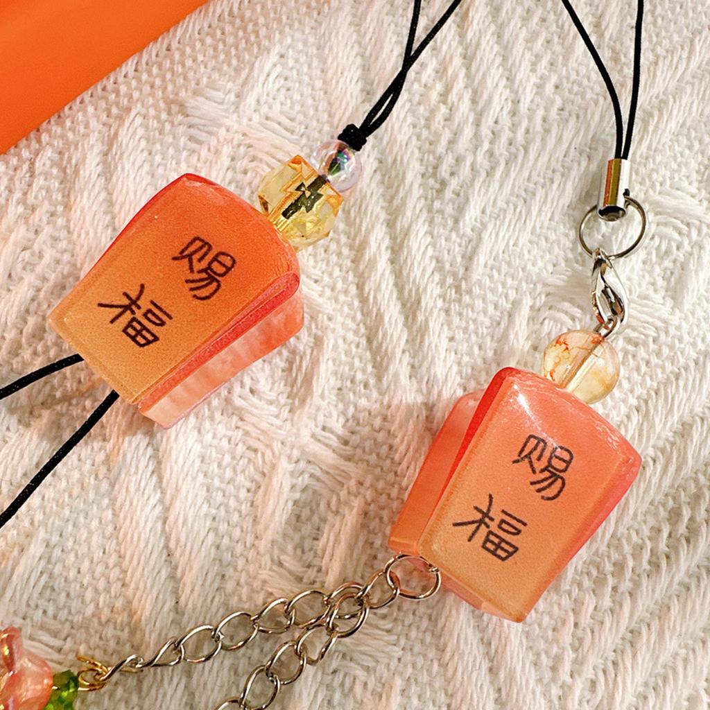 Laternenperlen-Anhänger Handy-Charm Hängeseil Niedliche Handykette Riemen Taschenanhänger Lanyard Schlüsselanhänger Zubehör