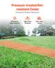 VEVOR Wooden Garden Pathway, 12 Ft L X 22 In W, Non-Slip Straight Garden Walkway, Roll Out Cedar Outdoor Walkway Path with Wire Rope Connection