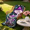 1Pc Colorful Mysterious Mushroom Printed Flannel Blanket Multiple Size Soft Casual Cover Blanket Gift Blanket, Machine Washable