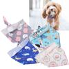4Pcs Dog Neck Scarf Cotton Handkerchief Triangular Bib Washable Printing Style Pet ClothingL 72.5 x 49cm