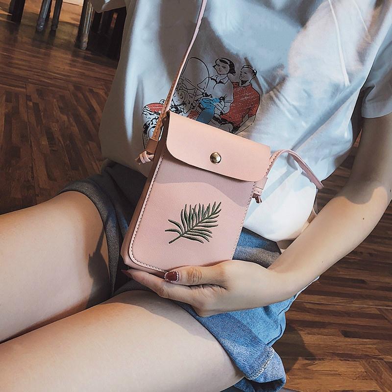 Сумки для женщин с вышивкой растений Простая ретро-сумка Женская сумка через плечо — фото 7