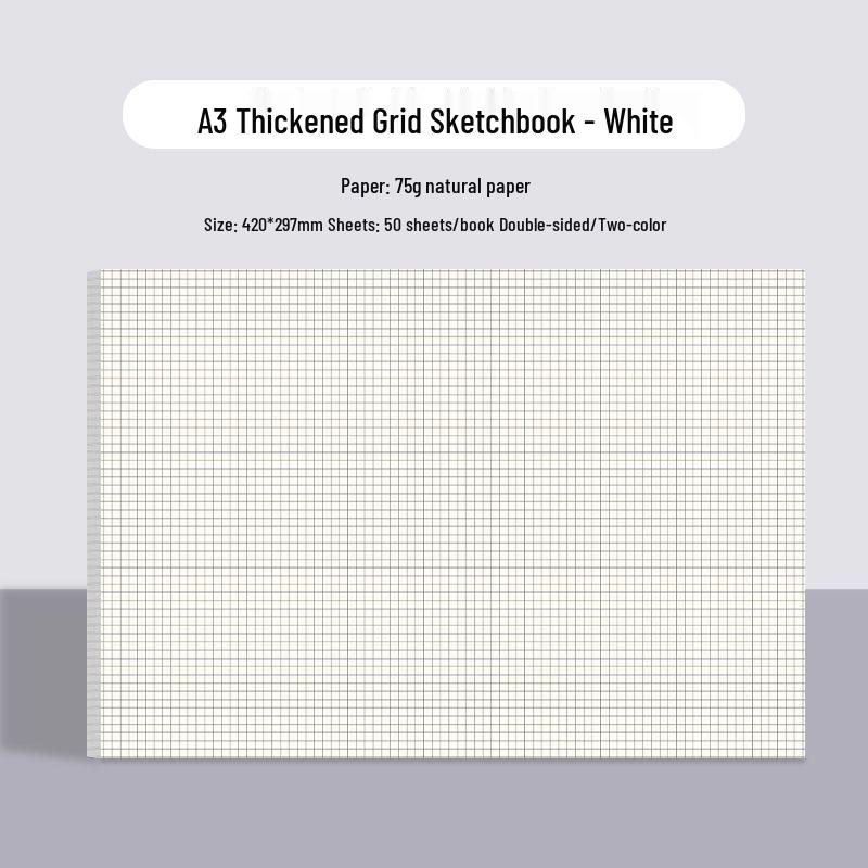 A3 Extra Large Folding Mind Map Notebook - Yellow & White - A4 Blank/Grid/Horizontal Lines