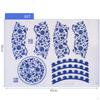 Art Decals Flower Paper Transfer Blue Sticker Underglazed DIY