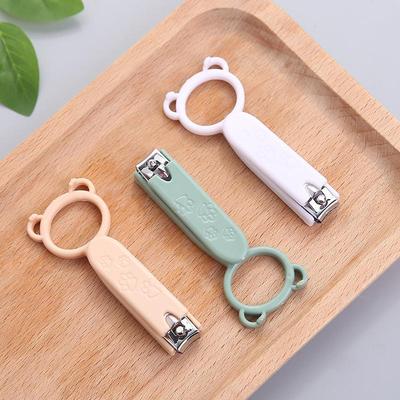 Coupe-ongles créatifs de dessin animé avec boucle d'anneau - Coupe-ongles portables et mignons en acier inoxydable