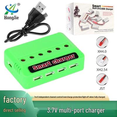 3.7V LED USB Charger for Drone Batteries - 6 Ports