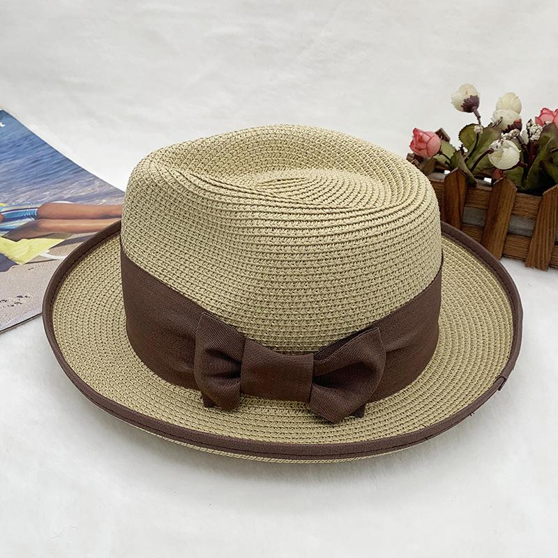 straw jazz hat for Men's and Women's Handmade Woven Sunshade Jazz Straw Hat with Summer Hat Binding and Color Matching Design