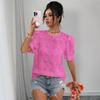 IHUASU Women's Fashion Casual O-Neck Short Sleeve  Blouses & Shirts