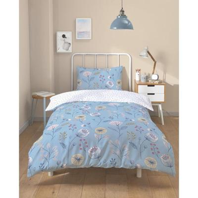 "Olia" Duvet Cover Set All Sizes 100% Cotton / 57 Threads/cm² - Olia Blue - Duvet Cover Set 140 X 200 Cm + 1 Pillowcase