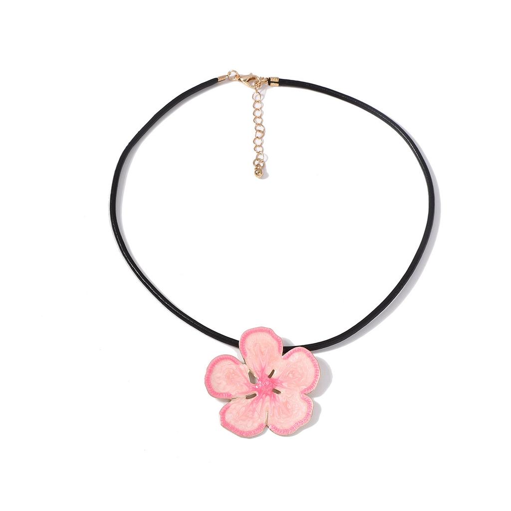 Summer New Korean Version Fresh and Sweet Enamel Dripping Oil Delicate Flower Pendant, Princess Fashion Niche