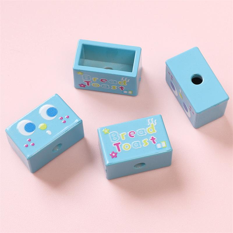 Handmade Bracelet Beads Acrylic Printed Beads Cartoon Beads Handmade Diy Bracelet Loose Beads Bracelet Pendant Graffiti Beads Jewelry Accessories