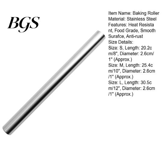 Dough Rolling Pin Reusable Food Grade Not Sticky Polished Long-lasting Labor-saving Stainless Steel Smooth Surface Making Kitchen for
