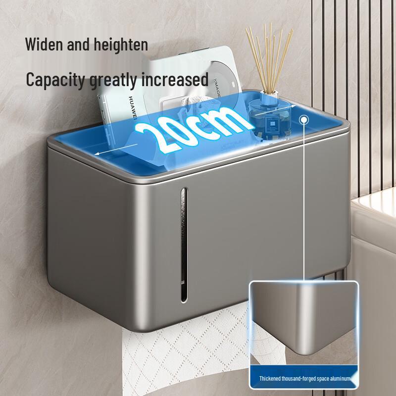 No-Drill Tissue Box and Toilet Paper Holder