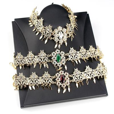 Forehead Chain Bride Crown Jewelry Women Hair Ware Gold Color Crystal Arab Hairband