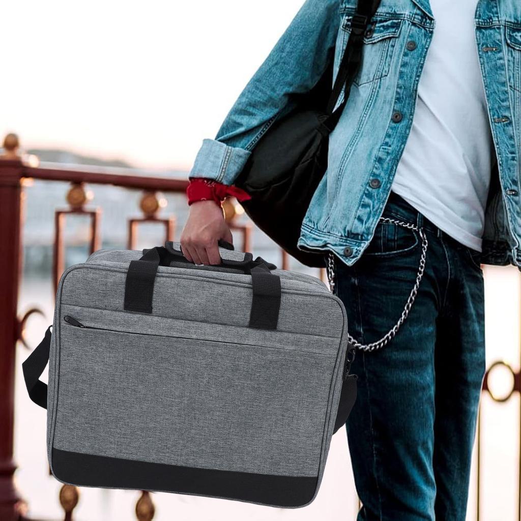 DJ Mixer Bag with Removable Divider Padded     Mixer Carrying Case for Microphone Cable Music Equipment