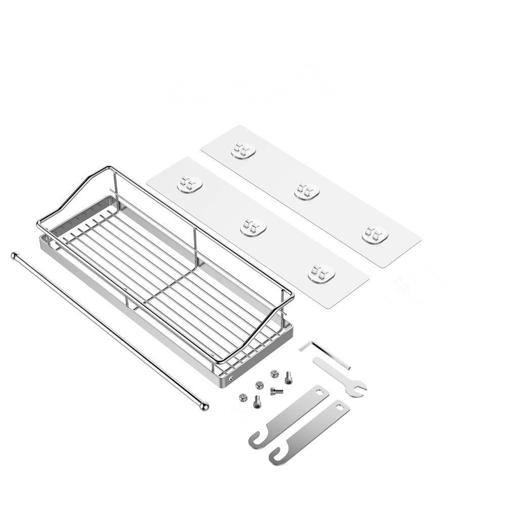Stainless Steel Wall Mounted Rack - No Drill Adhesive Drain Holder for KitchenBathroom Paper Towel Storage Organizer 3590₽