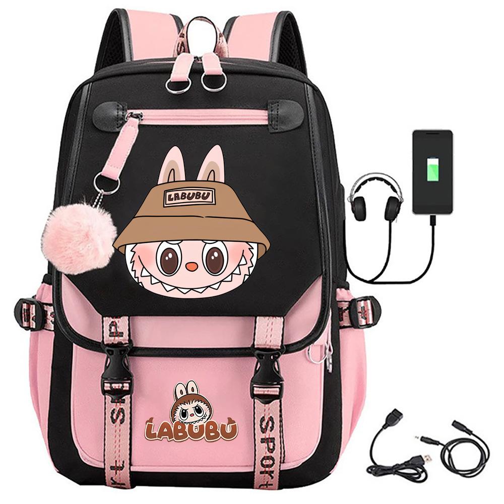 2025 New Schoolbag Junior High School High School Student USB Multi-function Large Capacity Student Schoolbag