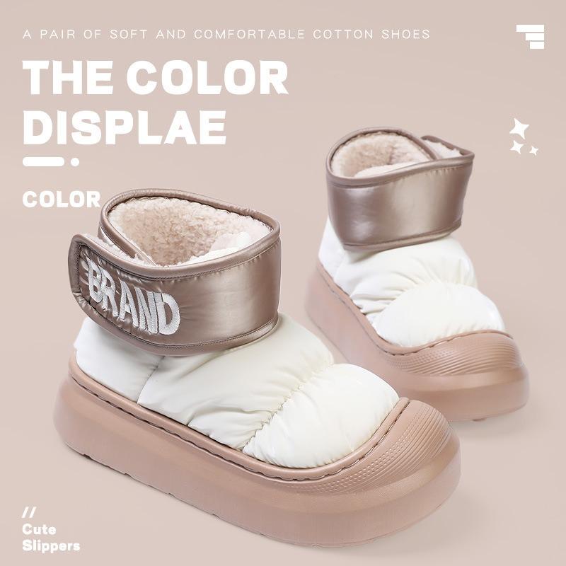 Cixi Outer Cotton Shoes Women's Winter Waterproof Thick-soled Versatile Fashion Indoor Warm Velvet High-top Cotton Boots