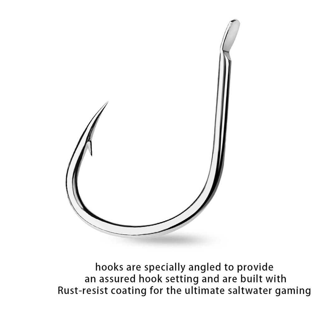 10pcs Lure Sea Fishing Hooks Thickened Anti-corrosion High Carbon Steel Fishhooks With Barbs Fishing Tackle