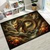 Magic Dragon Mythology Art Chinese Loong Cartoon Rug for Bedroom Living Room Sofa Home Doormat Decor, Large Non-slip Floor Mat
