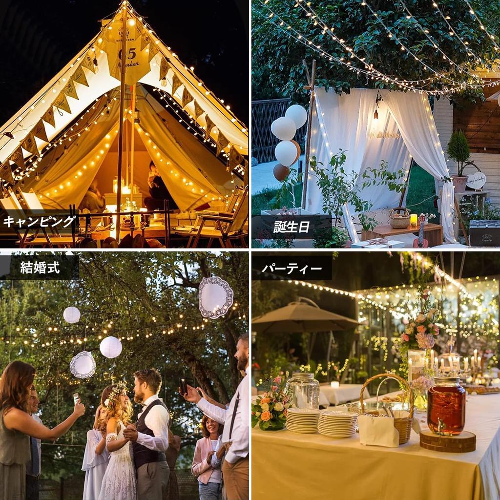 Topamz Fairy Lights, LED Bulbs, 6m, 40-Light Set, FlashingOn Switch, Water-Resistant and Dustproof, Cordless, IndoorOutdoor Use, Garden & Camping