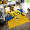 Brasilianischer Fußballstar Teppich für den Boden Büroteppich Perfekt für Außenbereiche Schlafzimmer Dekorieren Sie das Zimmer Spielzimmer Rutschfester Teppich Büros Dekorieren