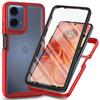 For Motorola Moto E14 4G/G24 4G/G04 4G/G04s 4G Case with PET Screen Film PC+TPU Phone Shell